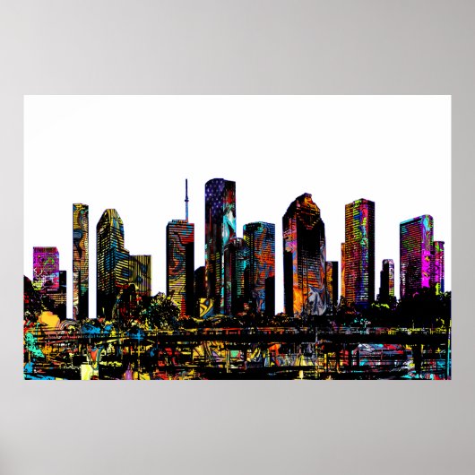 Houston, Texas, mit Graffiti bedeckt Poster (Vorne)