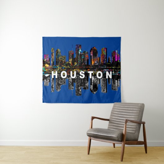 Houston, Texas, mit Graffiti bedeckt Wandteppich (Beispiel (Horizontal))