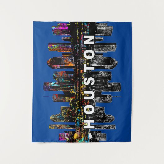 Houston, Texas, mit Graffiti bedeckt Wandteppich (Vorderseite)