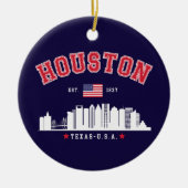 Houston Texas Modern Skyline Keramik Ornament (Vorne)