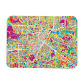 Houston, Texas | Neon Map Magnet (Horizontal)