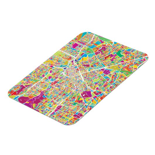 Houston, Texas | Neon Map Magnet (Linke Seite)