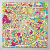 Houston, Texas | Neon Map Poster (Vorne)
