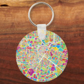Houston, Texas | Neon Map Schlüsselanhänger (Vorderseite)