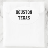 Houston Texas ovale Aufkleber (Tasche)