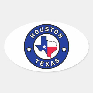 Houston Texas Ovaler Aufkleber