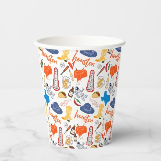 Houston Texas Paper Cups Pappbecher (Vorderseite)