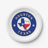 Houston Texas Pappteller (Vorderseite)