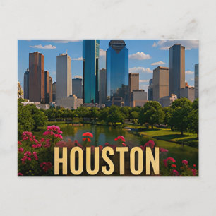 Houston Texas Park Reise Geschenk Postkarte