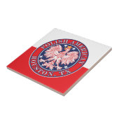 Houston Texas Polnischer Adler Fliese (Seite)