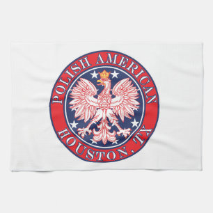 Houston Texas Polnischer Adler Geschirrtuch