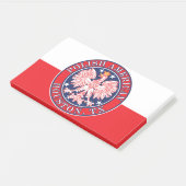 Houston Texas Polnischer Adler Post-it Klebezettel (angewinkelt)