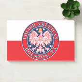 Houston Texas Polnischer Adler Post-it Klebezettel (Büro)