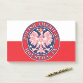 Houston Texas Polnischer Adler Post-it Klebezettel (Auf Schreibtisch)