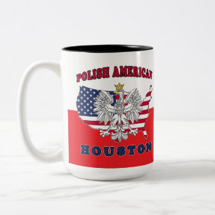 Houston Texas polnischer Amerikaner Zweifarbige Tasse