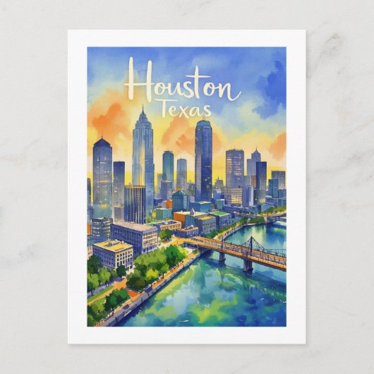 Houston Texas Postcard Postkarte (Vorderseite)