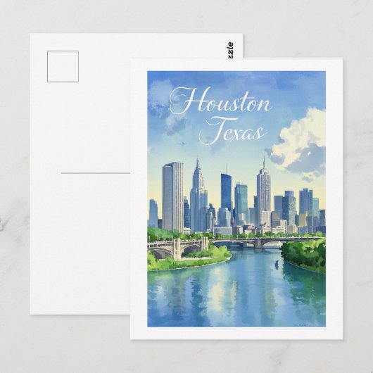 Houston Texas Postcard Postkarte (Vorne/Hinten)