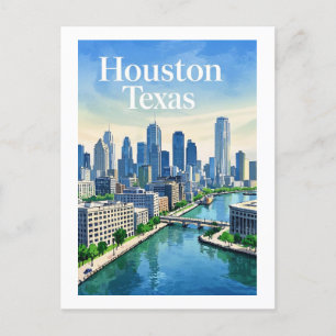 Houston Texas Postcard Postkarte