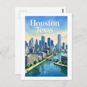 Houston Texas Postcard Postkarte (Vorne/Hinten)