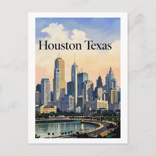 Houston Texas Postcard Postkarte (Vorderseite)