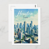Houston Texas Postcard Postkarte (Vorne/Hinten)