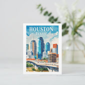 Houston Texas Postcard Postkarte (Stehend Vorderseite)