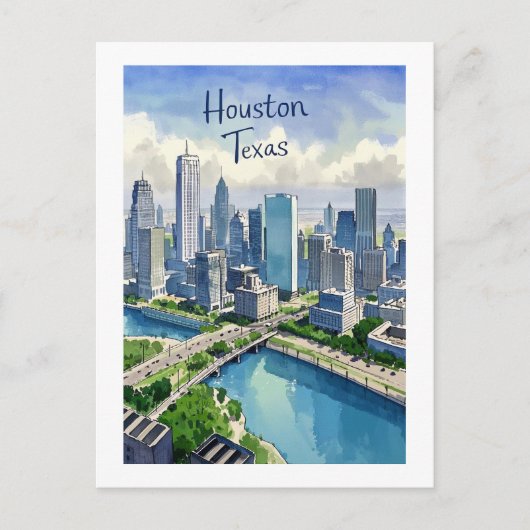 Houston Texas Postcard Postkarte (Vorderseite)