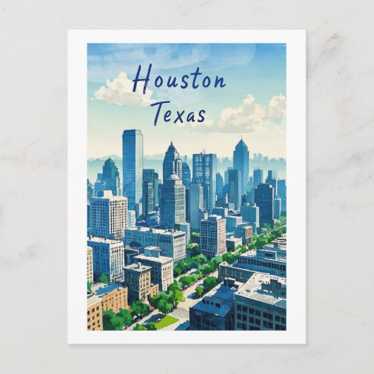 Houston Texas Postcard Postkarte (Vorderseite)