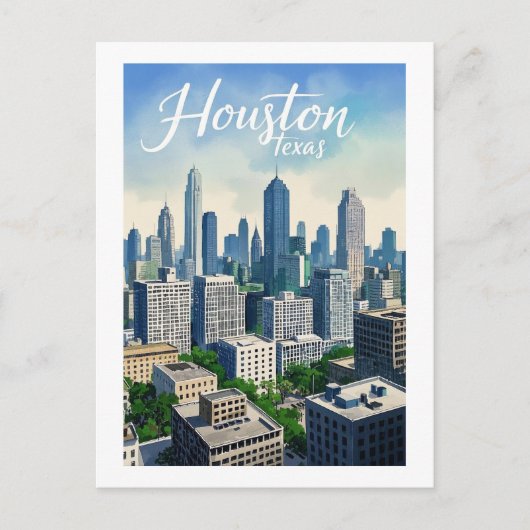 Houston Texas Postcard Postkarte (Vorderseite)