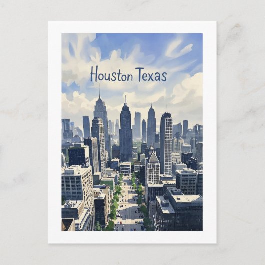 Houston Texas Postcard Postkarte (Vorderseite)