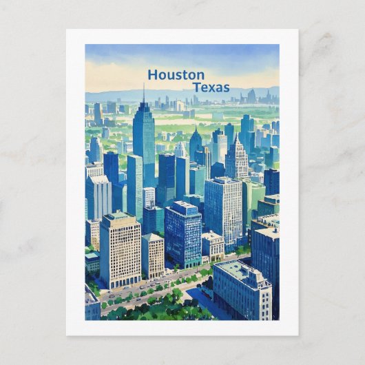 Houston Texas Postcard Postkarte (Vorderseite)