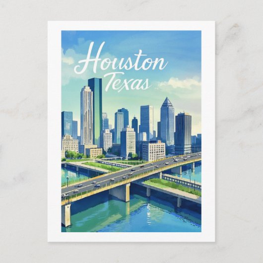 Houston Texas Postcard Postkarte (Vorderseite)