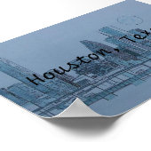 houston Texas Poster (Ecke)