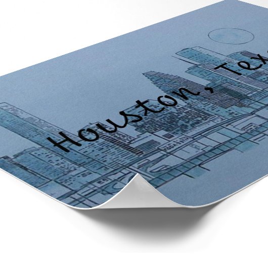 houston Texas Poster (Ecke)