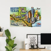 Houston Texas Poster (Heimbüro)