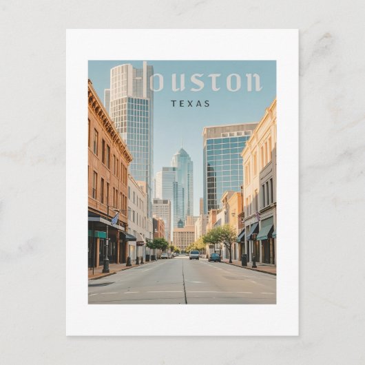 Houston Texas Postkarte (Vorderseite)