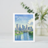 Houston Texas Postkarte (Stehend Vorderseite)