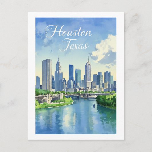 Houston Texas Postkarte (Vorderseite)