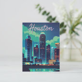 Houston Texas Postkarte (Stehend Vorderseite)