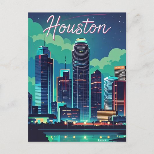Houston Texas Postkarte (Vorderseite)