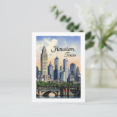 Houston Texas Postkarte (Stehend Vorderseite)