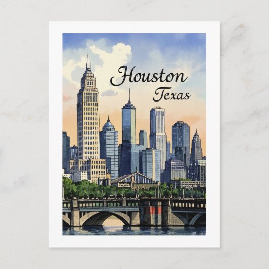 Houston Texas Postkarte (Vorderseite)