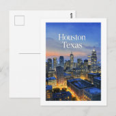 Houston Texas Postkarte (Vorne/Hinten)
