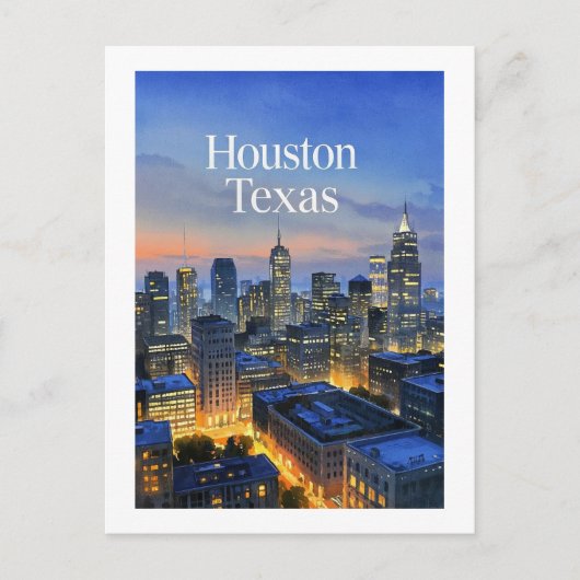 Houston Texas Postkarte (Vorderseite)