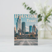 Houston Texas Postkarte (Stehend Vorderseite)
