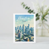 Houston Texas Postkarte (Stehend Vorderseite)