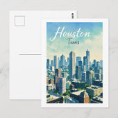 Houston Texas Postkarte (Vorne/Hinten)