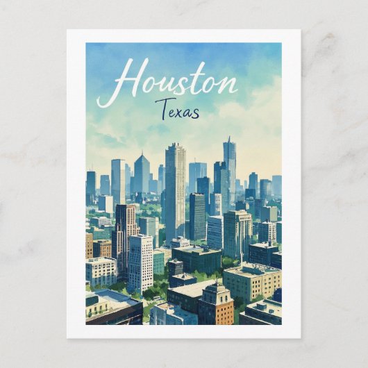 Houston Texas Postkarte (Vorderseite)