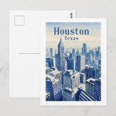 Houston Texas Postkarte (Vorne/Hinten)