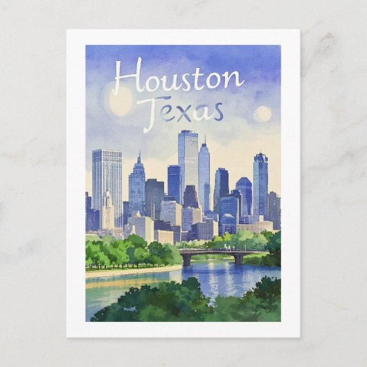 Houston Texas Postkarte (Vorderseite)